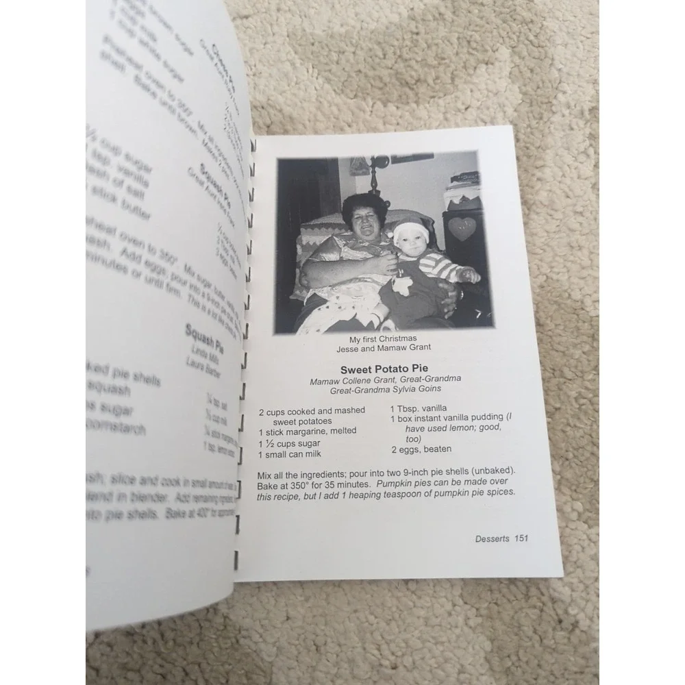 Collection Of Recipes Jessica Goins Lexington, NC Spiral Cookbook 2006‎